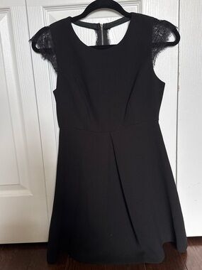 BCBG Black Lace Sleeve Women's Dress
